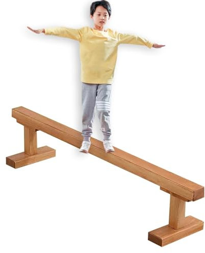 Schwebebalken Hölzerne Schwebebalken Für Kinder/ Gymnastik Zu Hause, Extra-fest 59 79 118 Zoll Lang Boden Laufbalken, Antirutsch Gymnastikgeräte, Belastung 198lbs(Size:150cm(59.1in) long/8cm(3.1in) wi