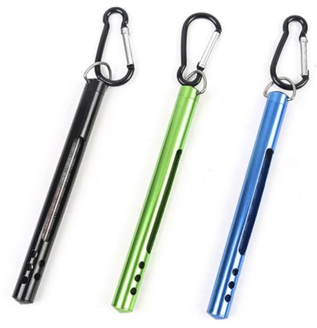 POPETPOP Angelthermometer Thermometerstift Metallgehäuse Präzise Fahrenheit Messung Mit Karabiner Und Taschenclip Kompakt Für Fliegenfischen An Fluss Und Bach