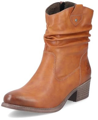 Rieker Damen Klassische Stiefeletten 73170, Frauen Stiefeletten,reißverschluss,gerafft,Boots,Stiefel,Bootee,Booties,braun (24),38 EU / 5 UK