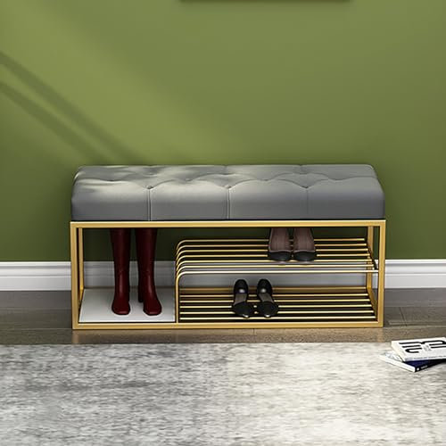 Nordic Fashion Schuhbank, Aufbewahrungsbank für den Eingangsbereich, Bank für das Fußende des Bettes mit Ablagefach, Schuhwechselhocker für Eingangsbereiche, Schlafzimmer, Garderoben, Wohnzi