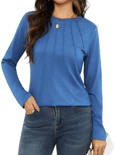 Gyabnw T Shirt Donna Girocollo Maniche Lunghe