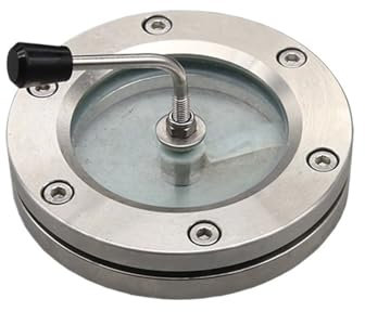 HQDRCY Flansch-OD 304 316 Edelstahl Kohlenstoffstahl Flansch Schauglas Paar Klemme Schauglas Schaber Flansch Beobachtung Spiegel(Carbon Steel DN150 OD210)
