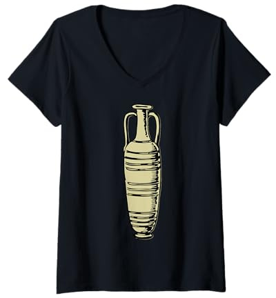 Femme Vase Amphores Amphores de l'Empire romain Grèce antique T-Shirt avec Col en V