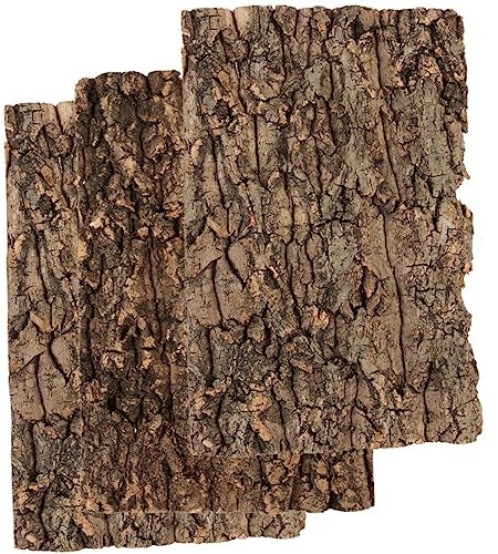 BUGUUYO 3stücke Teiliges Terrarien Kletterrinden Dekor Natürliche Baumrinde Reptilienbox Klettermatte Langlebig Und Wasserfest Geeignet Für Eidechsen Spinnen Hamster Und Schildkröten