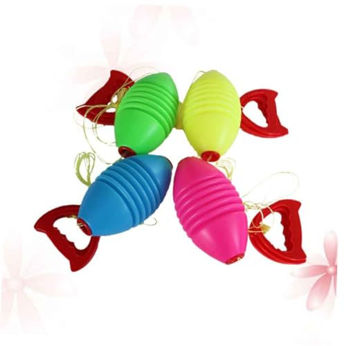 TOBBOMEY 4stücke Jumbo-bälle Pulling Balls Sports Hand-fitnessball Doppelspielerball Interaktives Spiel Gymnastikball Für Junge Mädchen Ab Jahren Strapazierfähig Langlebiges Material