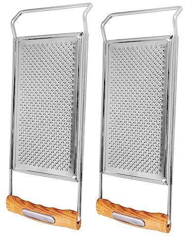 VOSAREA 2 Pièces moulin à ail gingembre raclette grattoir zesteur de nourriture de cuisine râpe à gingembre inox hachoir à gingembre portable ustensiles de cuisine Acier inoxydable Silver