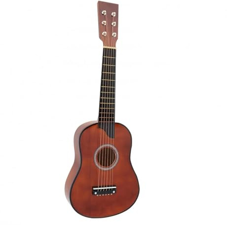 25 Zoll Lindenholz Akustikgitarre 6 Saiten Mit Pick Strings Mini Ukulele Zubehör Musikinstrument Geschenke(Coffee)