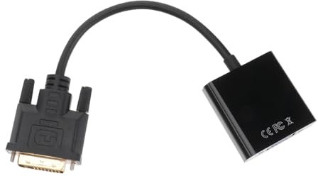 Lurrose Adattatore Dvi-d Vga Convertitore Video Da Dvi Maschio Vga Femmina Per Display Pc Nero