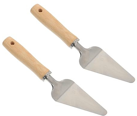 ULTECHNOVO 2piezas Espátulas para Hornear Pizza y Pasteles Unidades Mango De Madera No Rayas Fácil De Usar y Almacenar
