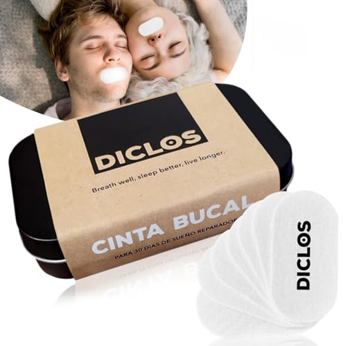 PACK 30 TIRAS BUCALES para Dormir. Mouth Tape for Sleeping. Cinta Bucal Antironquidos. Tapa Bocas para no Roncar. Tape Bucal. Cinta Boca para Dormir. Parches Boca Cerrada. (Blanco sin Orificio)