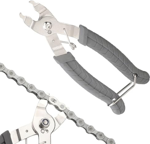 QitinDasen Alicates de Eslabones de Cadena de Bicicleta, Herramienta de Extracción Rápida de Eslabones de Cadena de Bicicleta 2 en 1, para Cadena de 6 a 12 Velocidades (Gris)