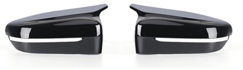 Spiegelabdeckungen, Auto Spiegelkappen Carbon Fiber Außen Seite Rückspiegel Abdeckung Trim Passend für BMW 3Serie G20 G21 G28 2019-2023(Glossy Black)