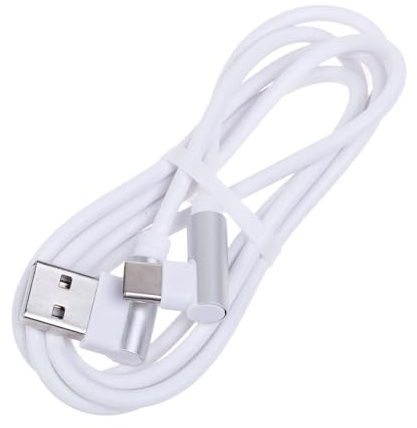 Cable de carga USB A a USB C, 2 conectores dobles de 90 grados y cable de carga para juegos y video, cable de carga de 2 metros de largo para cable de tipo C rápido