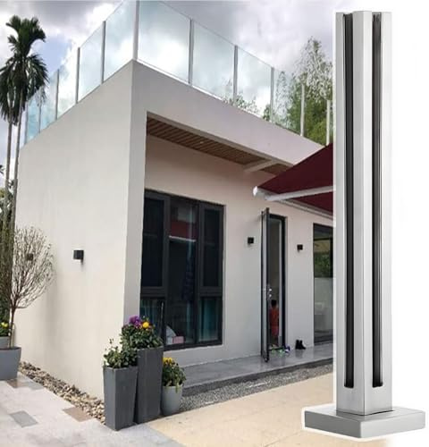 Palo per ringhiera in vetro in acciaio inox, montante angolare per scale e balconi, sistema di ringhiera per interni/esterni senza cornice, 135 cm per piscina e terrazza balaustra