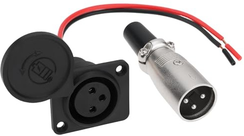 OTOTEC Cavo di ricarica femmina XLR a 3 pin e connettore maschio per sedia a rotelle per scooter elettrico