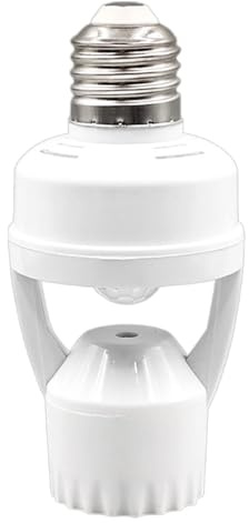 Rörelsesensor glödlampshållare |* 1 st E27 ljushylsa | Smart Lampadapter | Automatisk kontroll, lätt att skruva fast, handsfree på/av, säkerhet