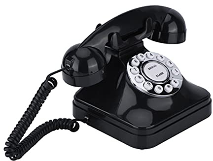 CHICIRIS WX-3011 Telefono con Filo Multifunzionale Vintage per Uso Domestico Facile Funzionamento a Singola Piedistallo Antiscivolo con Campanello Tradizionale