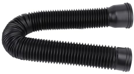 Phefop Rain Gutter Downspout Extension, 20 to 59in Retractable Guttering Downspout Flexible Rainwater Drainage Pipe for Outdoor Gardens Lawns Yards Greenhouse Cement Floors (Black)