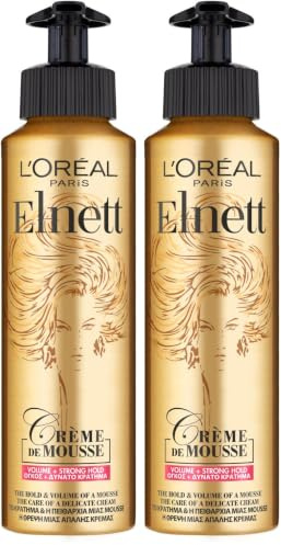 L'Oréal Elnett Crème De Mousse Volume Strong Hold, 200ml (Pack of 2)