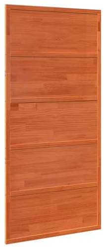 vidaXL Puerta Corrediza Madera de Pino Maciza Marrón cera