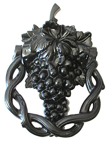 Castelion® Black Cast Iron Grape Vine Door Knocker