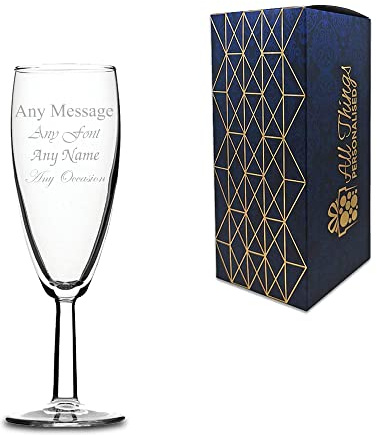 Pasabahce Personalised Engraved Short Champagne Flute Wedding Bridesmaid Birthday Gift