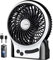 EasyAcc Mini Ventilateur de Table USB Ventilateur de Batterie 8,6 Heures Ventilateur de Bureau Personnel Portable 3 Vitesses avec Feux Latéraux pour Bureau Maison Cuisine Voyage