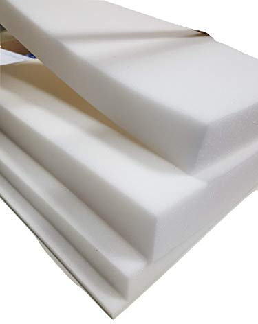 lulushop Glatt-Schaumstoff-Daemmung-Schallschutz-Fester-Rolllaeden-platten Dämmung Schaumstoff Noppenschaum100x50-cm Weiß und Schwarz (100x50x 3cm, Weiß)