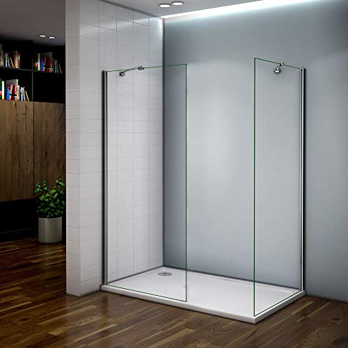 Due Walk-in: Uno 50x200cm, L'altro 60x200cm; Due Barre stabilizzatrici snodabili 45cm; Piatto doccia 90x70cm