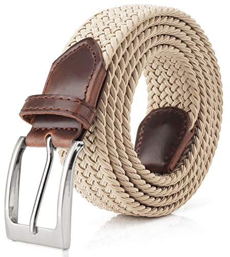 Fairwin Stretch Gürtel elastisch Flechtgürtel für Herren und Damen geflochten Stoffgürtel flex Schnalle Gummi Herren stufenlos Canvas Jeans Braided Golf