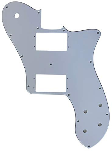 Passend für US 72 Telecaster Deluxe Re-Issue Style Gitarren-Schlagbrett (3-lagig, weiß)
