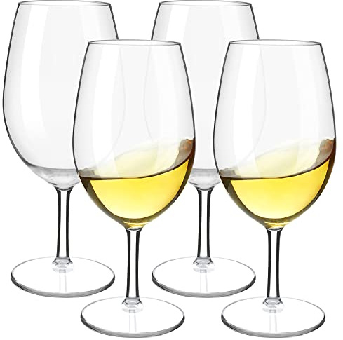 COOKY.D Große bruchsichere Kelchgläser für Rot Weißwein Tritan Kunststoff Spülmaschinengeeignet Drink-Set Geschenk 640 ml (22,5 oz), 4er Set