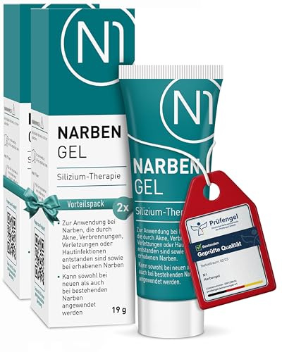 N1 Narbensalbe 2x19 g - Narbengel und Narbencreme aus der Apotheke | Für neue und alte Narben nach Operation, Verbrennung oder Akne - reduziert sichtbare Narben, auch im Gesicht und Körper