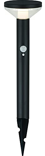 Dapo Stromsparend! Hochwertige LED-Solar-Wege-Leuchte BROK, 50cm, schwarz. Bewegungsmelder + Helligkeitsregler. Kein Strom nötig! Solar-Sockel-Steh-Lampe Gartenbeleuchtung (Sockel 50 cm schwarz)