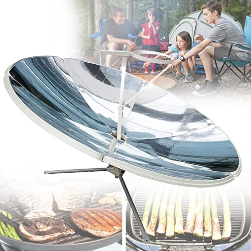 Four Solaire Parabolique,CuisinièRe Solaire Portable,Outil de Chaleur de Concentration de Nourriture pour Barbecue de Camping En Plein Air,Faire Bouillir de L'Eau,Cuire,Sauter,Cuire à La Vapeur