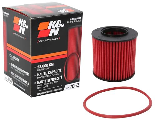 K&N Ölfilter - High Performance-Series kompatibel mit Audi, Seat, Skoda & Volkswagen (HP-7052), Rot | kompatibel mit Audi, Seat, Skoda & Volkswagen (HP-7052)