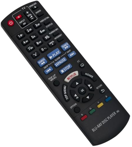 VINABTY Nouveau N2QAYB001167 Télécommande de Remplacement pour Panasonic 4K Blu-Ray Player N2QAYB001167 DP-UB824 DMP-UB404 Remote Controller