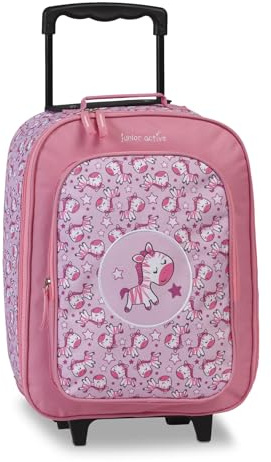 Noey & Lou Kinderkoffer Trolley Rucksack Brustbeutel Koffer Kinder Jungen Mädchen Fabrizio Weichgepäck (M1 Pink2, M1)