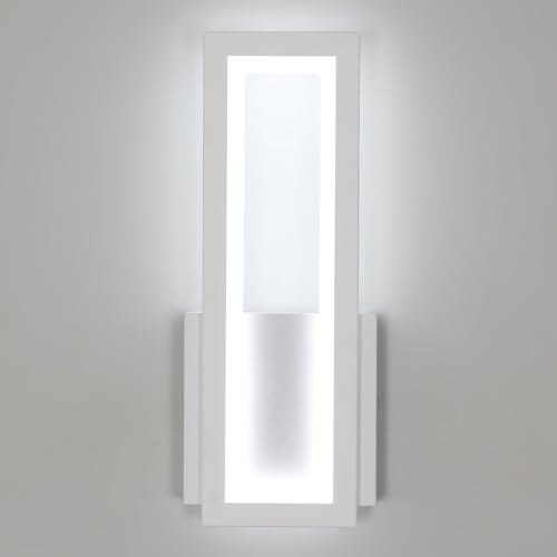 Aplique de Pared Interior LED, Lámpara de Pared LED Moderno 16W 1800LM, Luz de Pared Blanco Moderna en Acrílico, Iluminación de Pared para Dormitorio, Pasillo, Escalera, 6500K Luz Blanca, 32CM