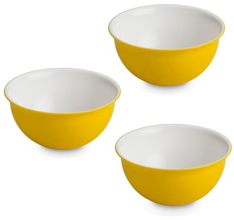 omada Design 3 x antibakterielle Schüsseln, 1,5 l, aus Kunststoff, bruchsicher, spülmaschinenfest, Linie Sanaliving