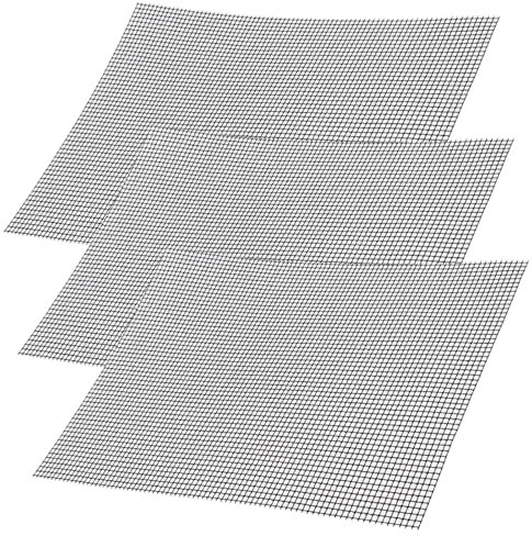 Set von 3 Grillmatten, Antihaft-Grillmatten, 42 x 36 cm Teflon Mesh Grillmatte, wiederverwendbar, Grillmatte für Gasgrill, Holzkohle, Elektrogrill, Backofen, Kochen, Luftfriteuse
