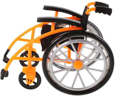 Toyvian Fauteuil Roulant Pliable pour Poupées Ensemble De Jeu avec 2 Béquilles Accessoires Médicaux Miniatures pour Maison De Poupée Jouet De Rôle 17.50 X 14.00 X 9.00 Cm