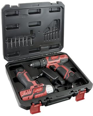 Blinker - Set 12V Taladro Percutor y Atornillador de Impacto Wählen - Compactos y Potentes para Trabajos en Espacios Reducidos - LED para Zona de Trabajo - Maletín Incluido con Brocas y Puntas