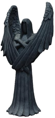 Figura de ángel Oscuro, Estatua Decorativa |. Estatua de ángel Oscuro, Resina, artesanía, Ornamento, Escultura de ángel Oscuro, Adorno de Escritorio, Resina, Escultura de ángel Rezando, Figura