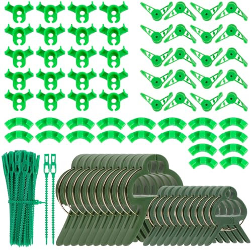 Unvtap 100 Stück Pflanzenclips, Pflanzenbieger 90-360 Grad Low Stress Training Clips, Pflanzenclips Tomaten, Pflanzen Bieger Clips, Pflanzentrainer für Niedrige Belastung und Ändern der Wuchsrichtung