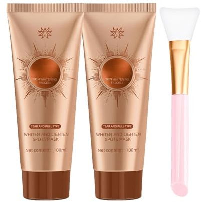 Parowu blekande och fläckborttagande ansiktsmask, Herbal Spots Peel-Off ansiktsmask, anti-rynk Peel Off ansiktsmask, uppljusande och föryngrande fräknande mask, 100 ml (2 st)