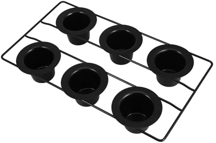 CIYODO 6-Cup Nonstick Muffin Pan Deep Popover Baking Tin Heavy-Duty Carbon Steel Bakeware for Home Kitchens for Cupcakes and Pudding