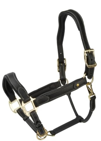 Shires Velociti Lusso Lorca Leather Headcollar - Black Full