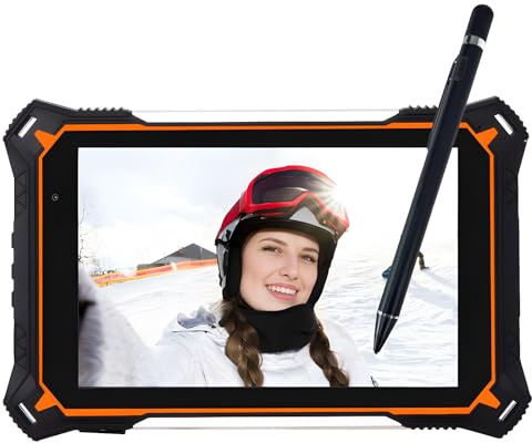 Chuangsuton - Tablet Android 12 de 8 pulgadas FHD Gorilla Glass, 6 GB de RAM 128 GB de almacenamiento, IP68 impermeable, batería de 10000 mAh, cámaras de 13 MP+5 MP, MIL-STD-810G, 4G LTE, GPS, con