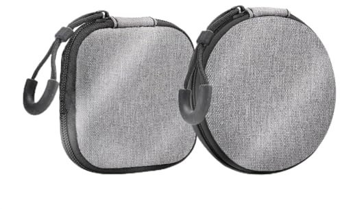 AOYEGIC Lot De 2 Sacs De Rangement, Mini éTui pour CâBle D'éCouteurs, Organiseur De Voyage Anti Pression, pour CâBles De DonnéEs, Chargeurs De Smartphone (Ronds Et CarréS)